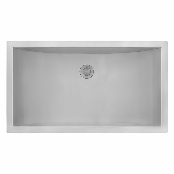 Ruvati 30 x 14 inch Brushed Stainless Steel Rectangular Bathroom Sink Undermount RVH6120ST